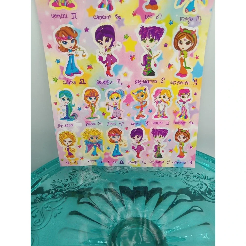 Lisa Frank Zodiac Astrology Sticker Sheet S1023  Full Sheet Unused Year? Fr Book